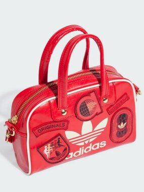 Adidas Originals Red Mini Bowling Bag DESIGNER Badge Northern Soul RARE OOP